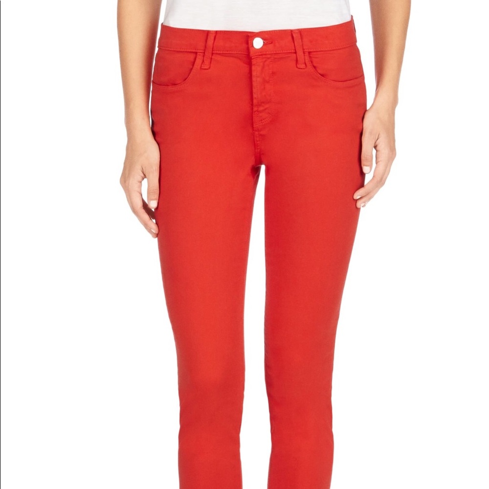 J brand red skinny jeans